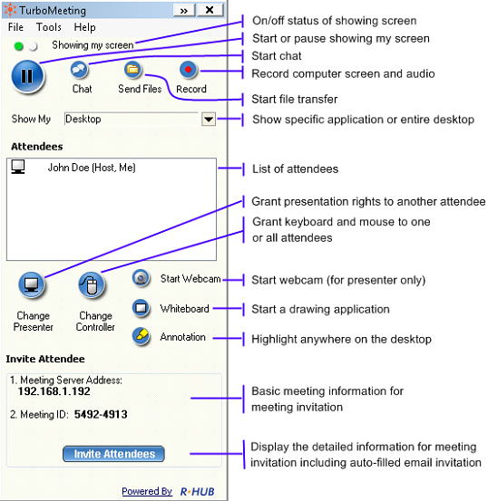 web conferencing user interface